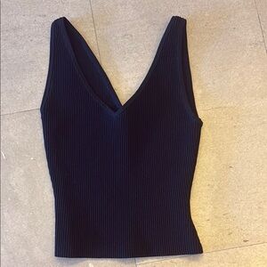 Babaton sculpt knit v neck top